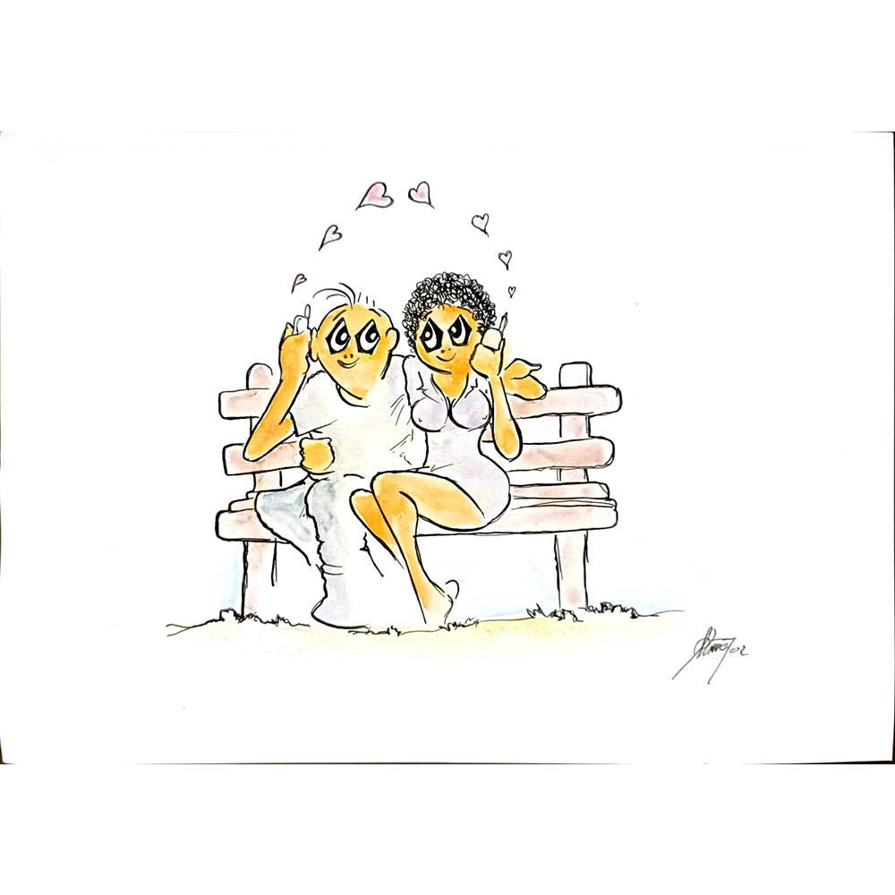 Petar Strinic 29x21cm Orijinal Karikatür BOD05348