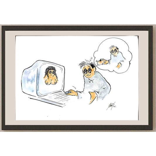 Petar Strinic 29x21cm Orijinal Karikatür BOD05349