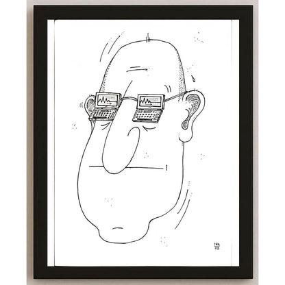 Vladimir Kuba 29x21cm Orijinal Karikatür BOD05356