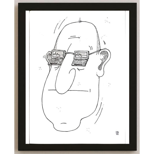 Vladimir Kuba 29x21cm Orijinal Karikatür BOD05356