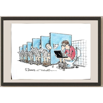 Sergei Donets 29x21cm Orijinal Karikatür BOD05361
