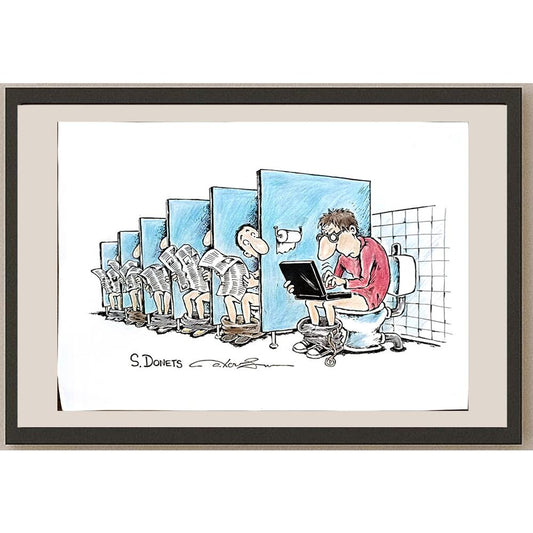 Sergei Donets 29x21cm Orijinal Karikatür BOD05361