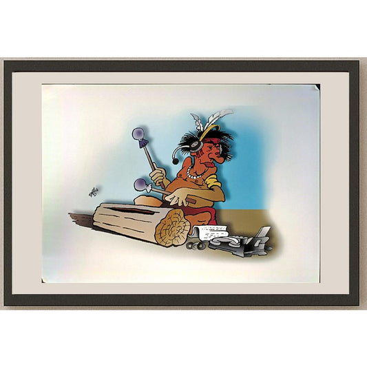 Nikola Otas 29x21cm Orijinal Karikatür BOD05362