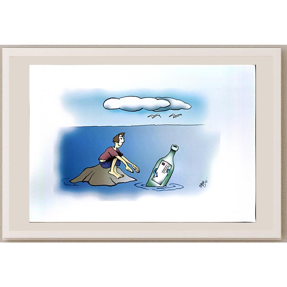 Nikola Otas 29x21cm Orijinal Karikatür BOD05364