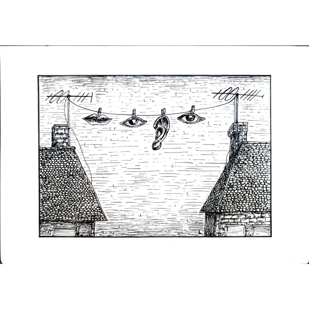 Dusan Ludwig 28x24cm Orijinal Karikatür BOD05366