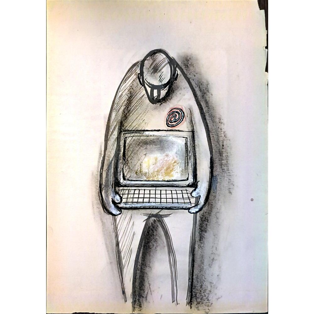Mehdi Divandari 29x21cm Orijinal Karikatür BOD05368