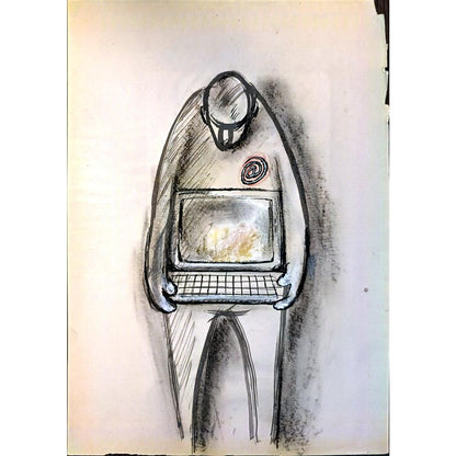 Mehdi Divandari 29x21cm Orijinal Karikatür BOD05368
