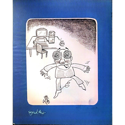 Seyed Amir Soghati 25x20cm Orijinal Karikatür BOD05369