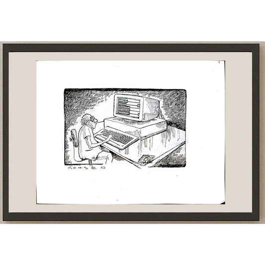 Mohsen Divandari 29x21cm Orijinal Karikatür BOD05370