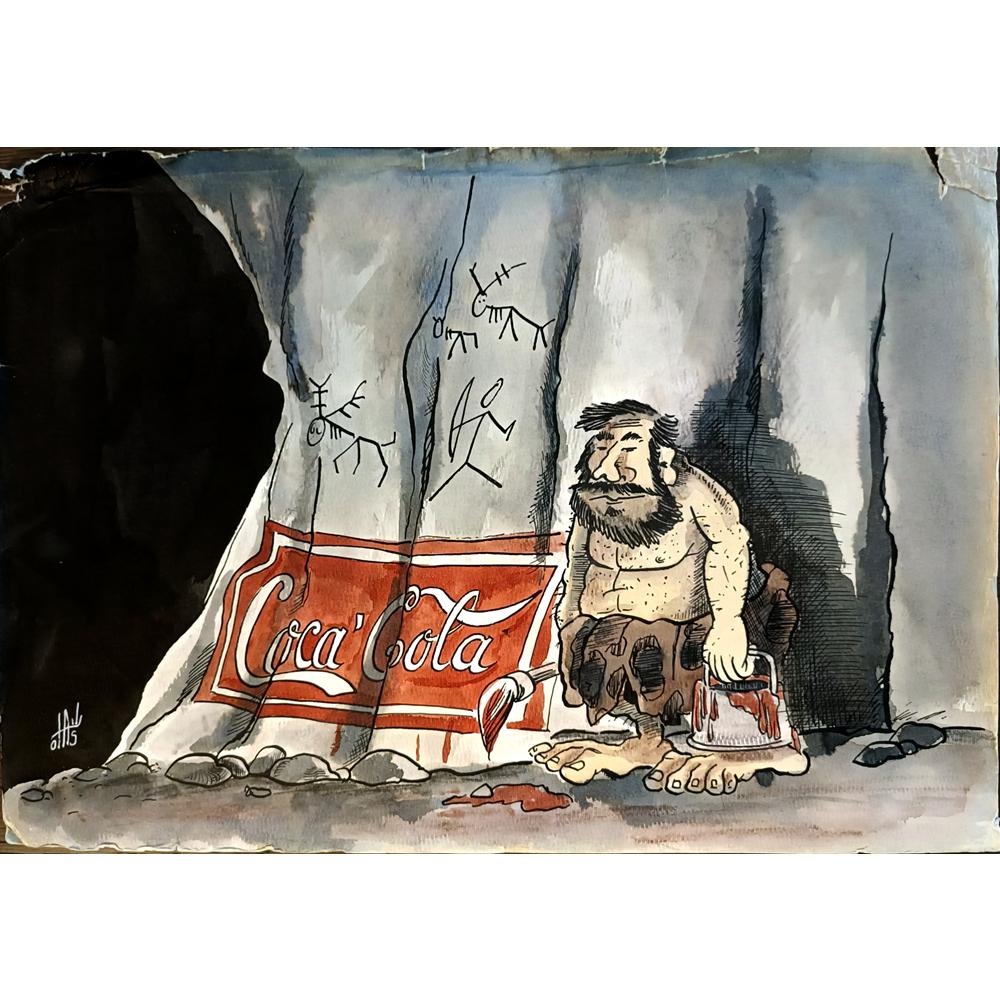 Nikola Otas 33x23cm Orijinal Karikatür BOD05372