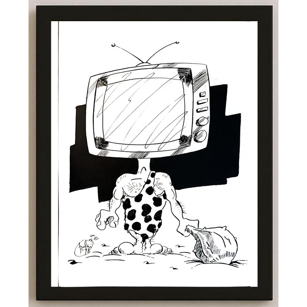 Szalai Attila 29x21cm Orijinal Karikatür BOD05374