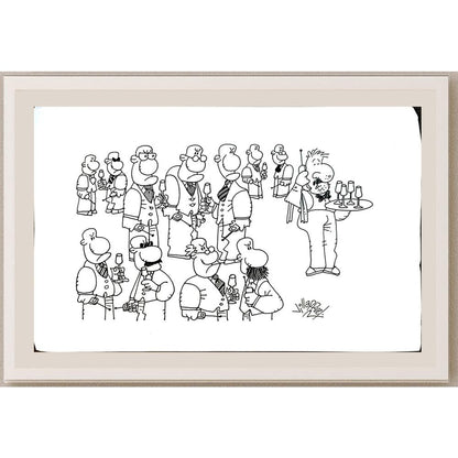 Juan Francisco Villarruel 33x21cm Orijinal Karikatür BOD05377