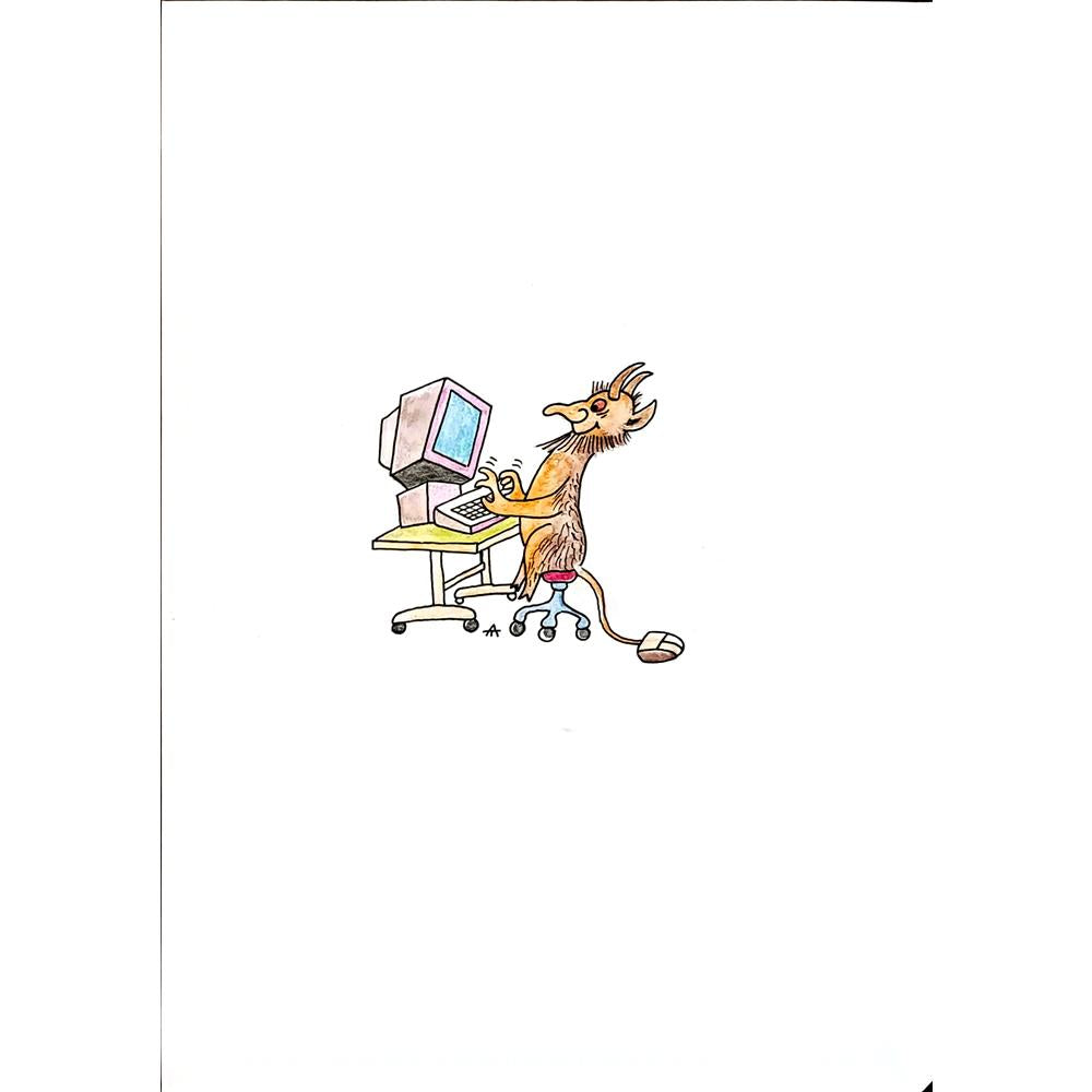 Alexei Talimonov 29x21cm Orijinal Karikatür BOD05381
