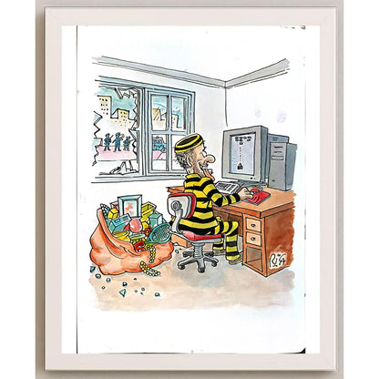 Ricardo Nunes 29x21cm Orijinal Karikatür BOD05384
