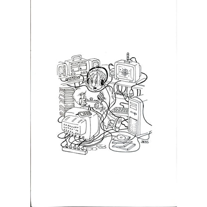 Winfried Besslich 29x21cm Orijinal Karikatür BOD05390