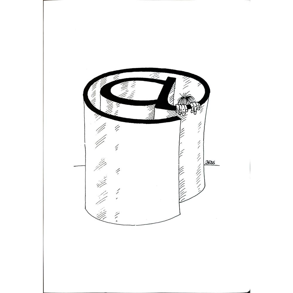 Winfried Besslich 29x21cm Orijinal Karikatür BOD05391