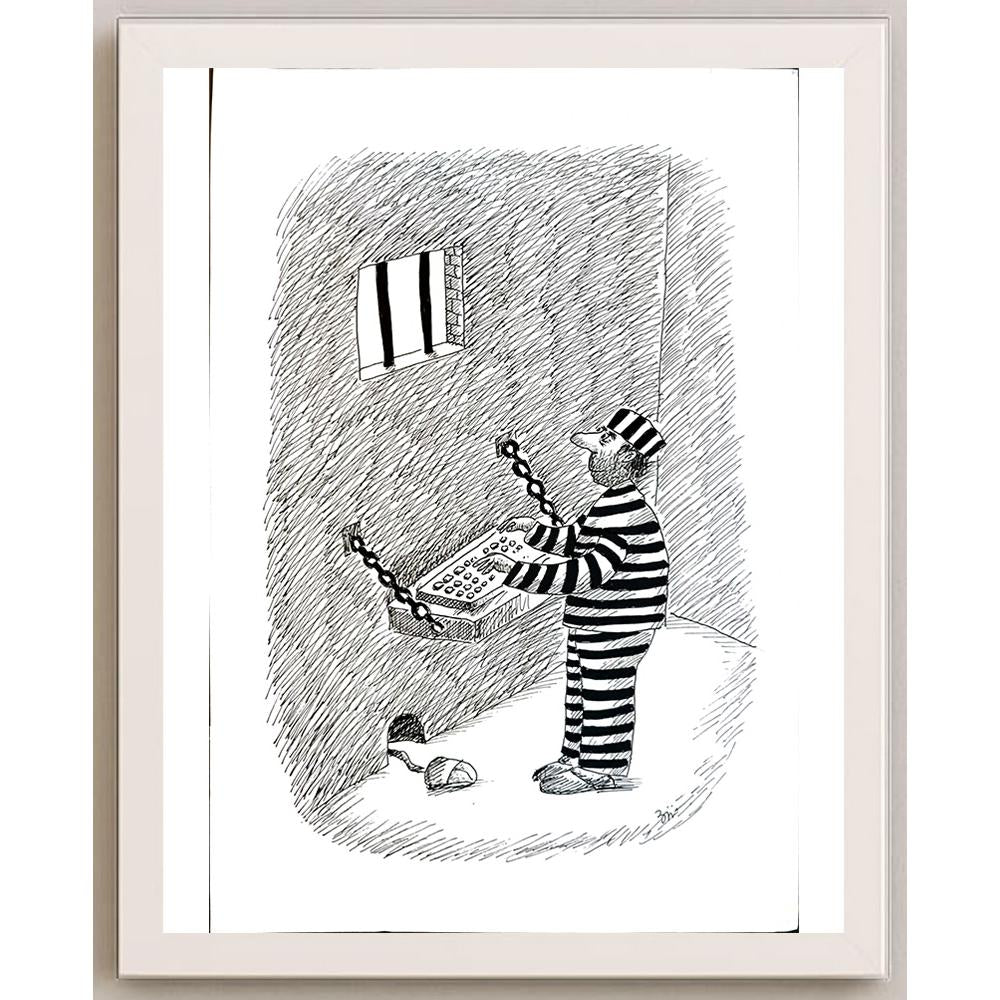 Masoud Ziaei Zardkhashosei 29x21cm Orijinal Karikatür BOD05394