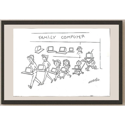 Gerald Peigneux 29x21cm Orijinal Karikatür BOD05395