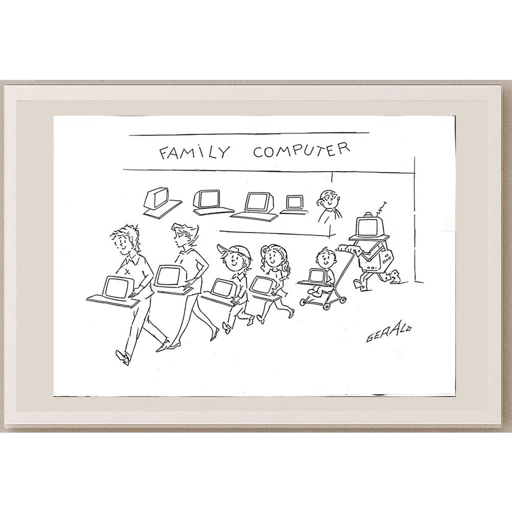 Gerald Peigneux 29x21cm Orijinal Karikatür BOD05395