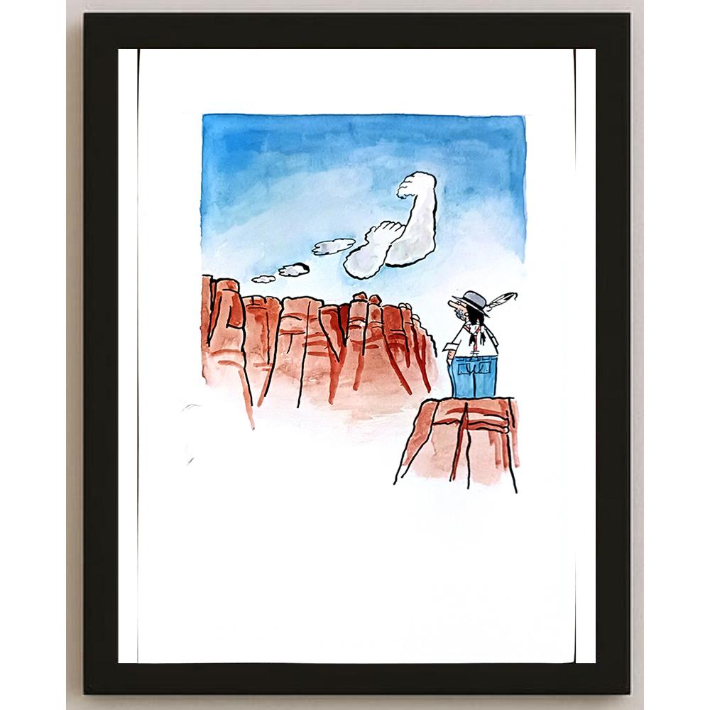 Milan Litovsky 29x21cm Orijinal Karikatür BOD05396
