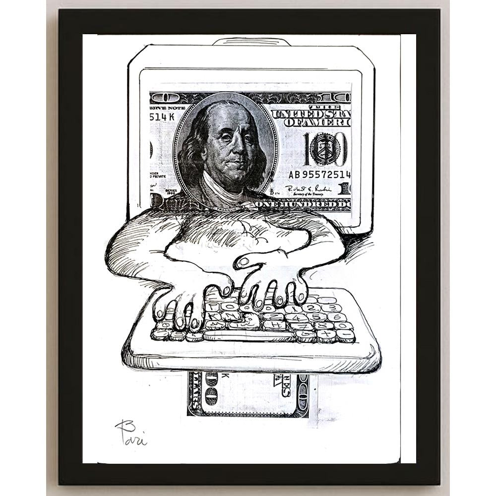 Pari Mohammad Nabi 29x21cm Orijinal Karikatür BOD05397