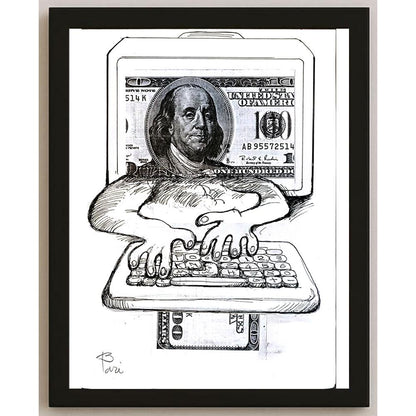 Pari Mohammad Nabi 29x21cm Orijinal Karikatür BOD05397
