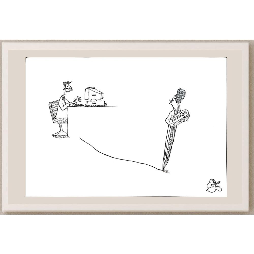 Burak Oktay 29x21cm Orijinal Karikatür BOD05398