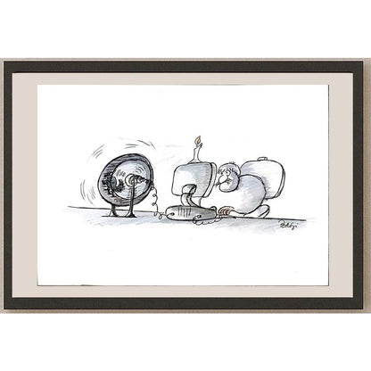 Joseph Petrenyi 29x21cm Orijinal Karikatür BOD05403