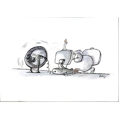 Joseph Petrenyi 29x21cm Orijinal Karikatür BOD05403