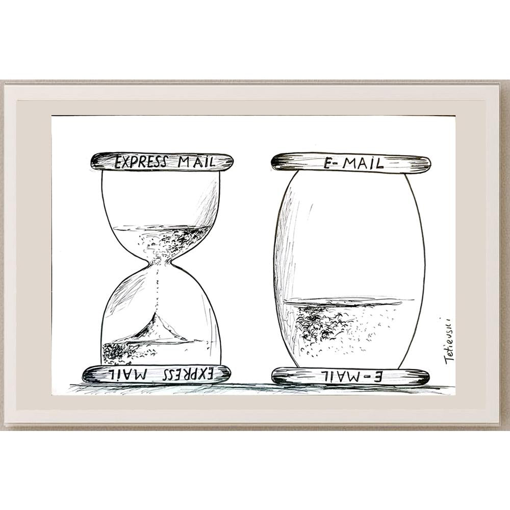 Michael Tetievski 29x21cm Orijinal Karikatür BOD05407
