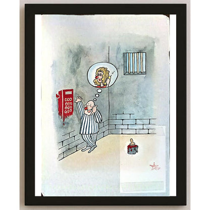 Wang Da Peng 29x21cm Orijinal Karikatür BOD05411