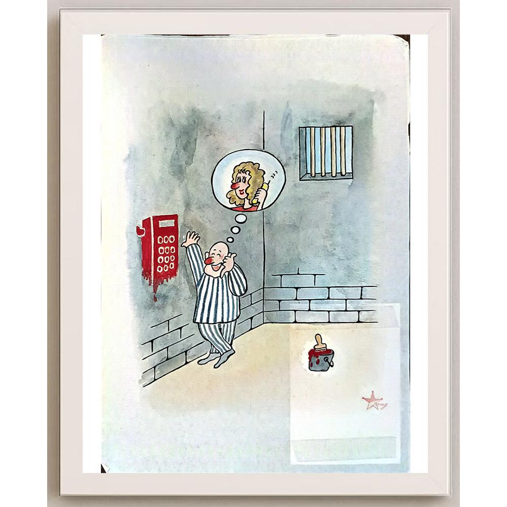 Wang Da Peng 29x21cm Orijinal Karikatür BOD05411