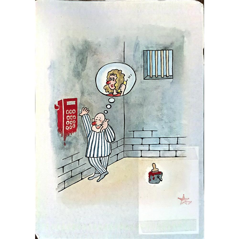 Wang Da Peng 29x21cm Orijinal Karikatür BOD05411