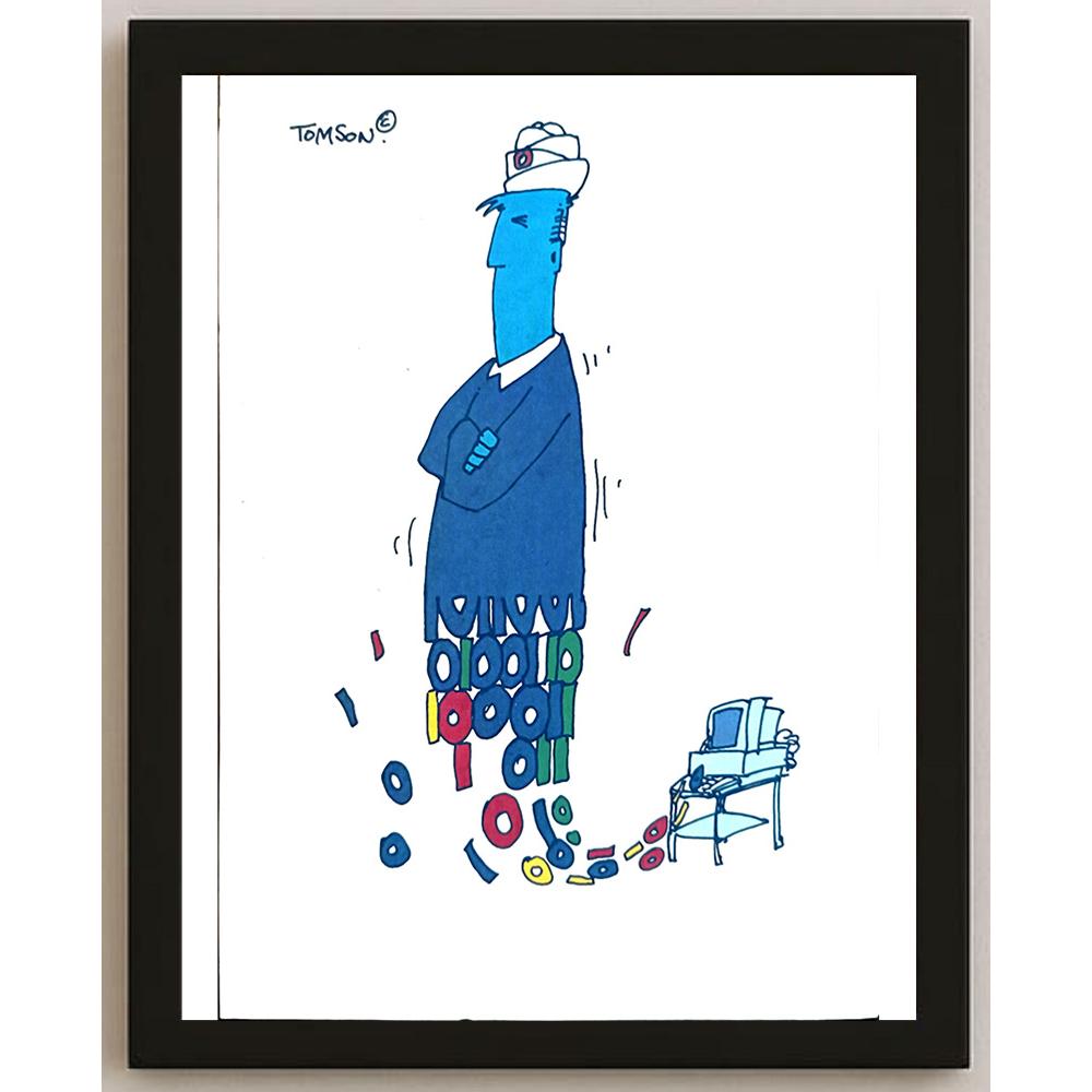 Tomek Woloszyn 29x21cm Orijinal Karikatür BOD05413