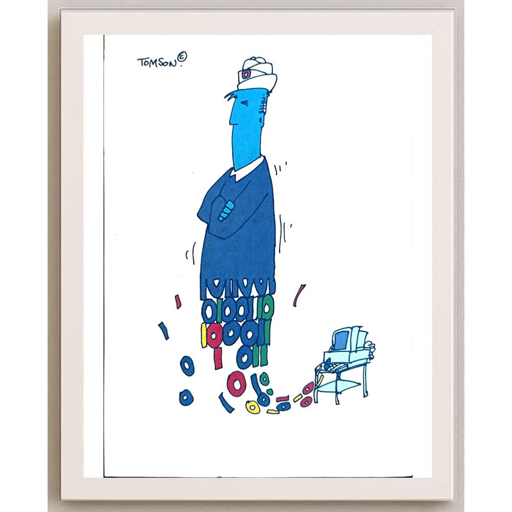 Tomek Woloszyn 29x21cm Orijinal Karikatür BOD05413
