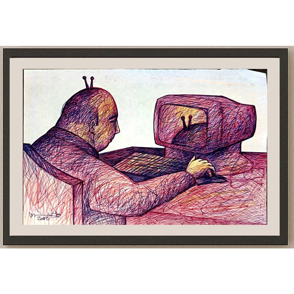 Candido Isidfo Cuenca Fuentes 21x14cm Orijinal Karikatür BOD05414