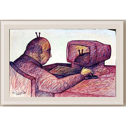 Candido Isidfo Cuenca Fuentes 21x14cm Orijinal Karikatür BOD05414