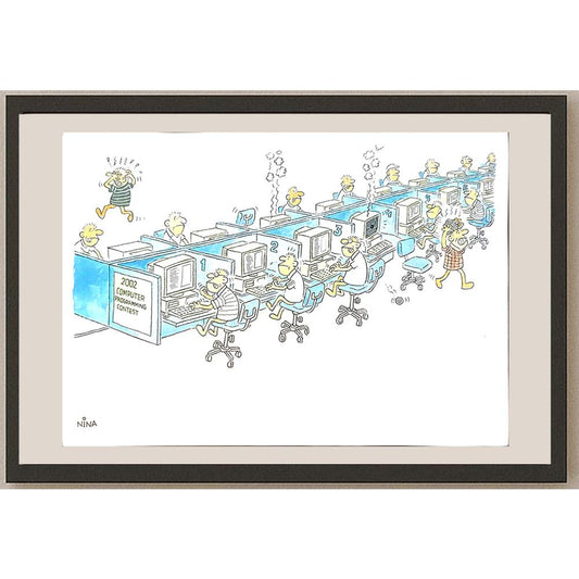 Ikhsan Dwjong 29x21cm Orijinal Karikatür BOD05417