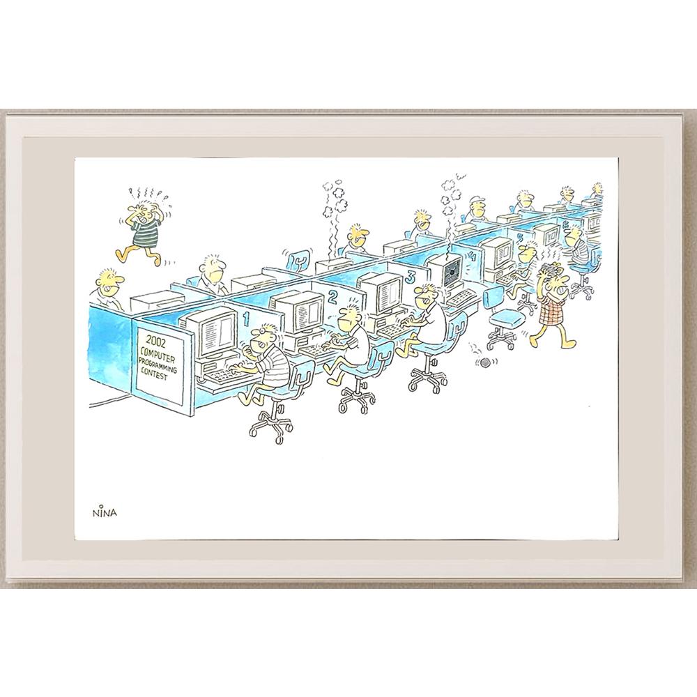Ikhsan Dwjong 29x21cm Orijinal Karikatür BOD05417