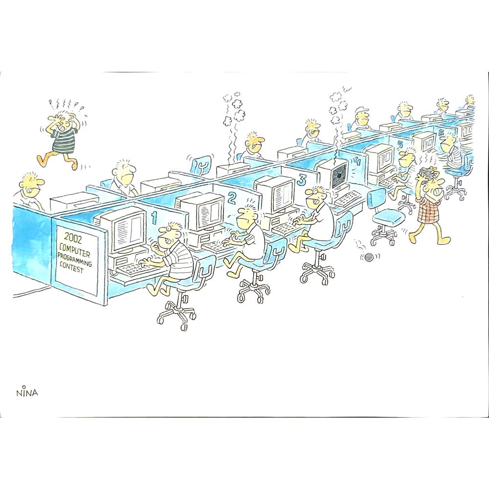 Ikhsan Dwjong 29x21cm Orijinal Karikatür BOD05417