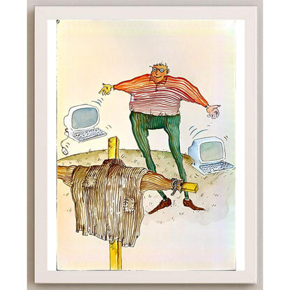 Tsocho Peev 29x21cm Orijinal Karikatür BOD05418