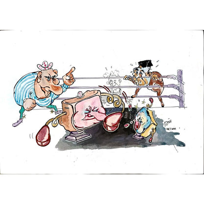 Phung Hai Le 29x21cm Orijinal Karikatür BOD05419