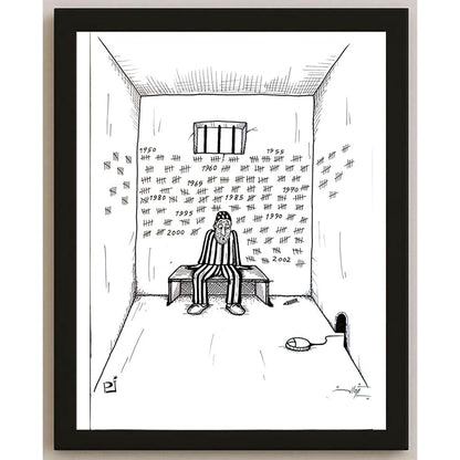 Pezhman Alipoor 29x21cm Orijinal Karikatür BOD05426