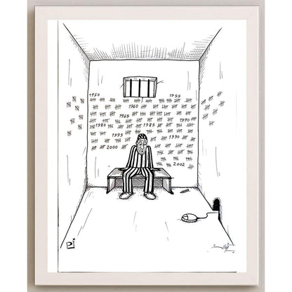 Pezhman Alipoor 29x21cm Orijinal Karikatür BOD05426
