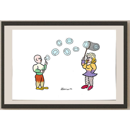 Marino Tarizzo 29x21cm Orijinal Karikatür BOD05429