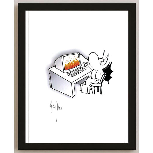 Sajini Ugo Alessandro 29x21cm Orijinal Karikatür BOD05431