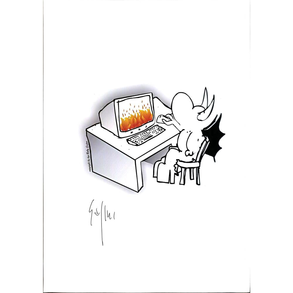 Sajini Ugo Alessandro 29x21cm Orijinal Karikatür BOD05431