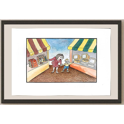 Zidarov Veselin 29x21cm Orijinal Karikatür BOD05434