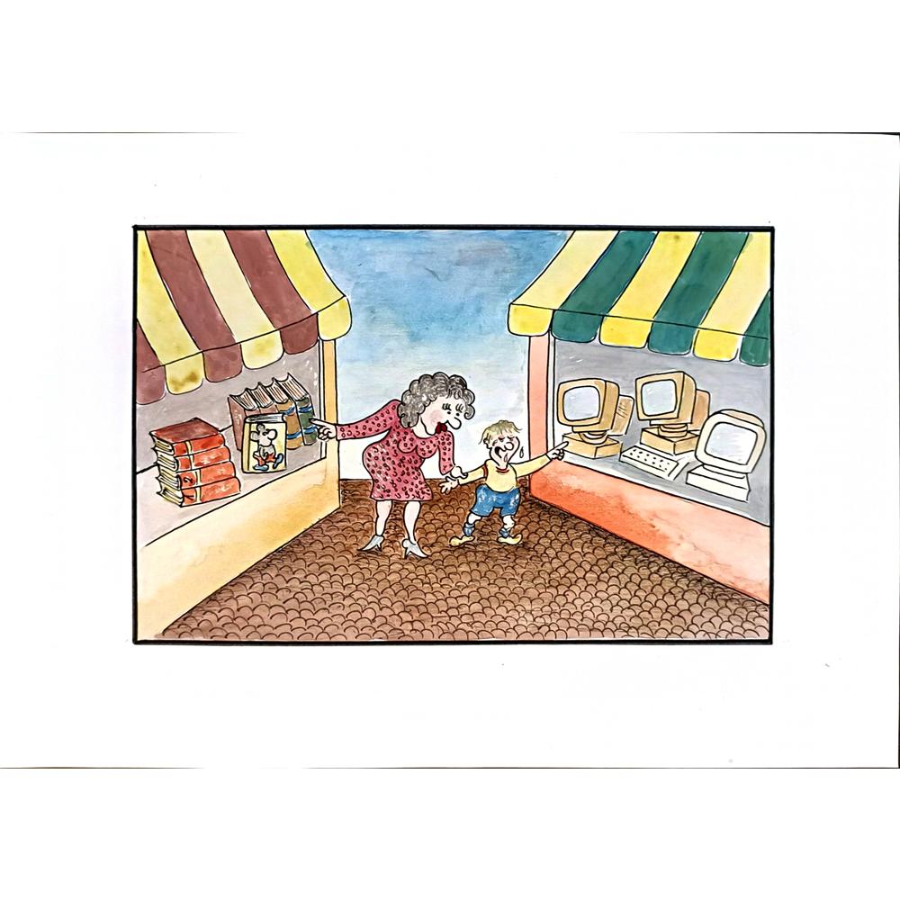 Zidarov Veselin 29x21cm Orijinal Karikatür BOD05434