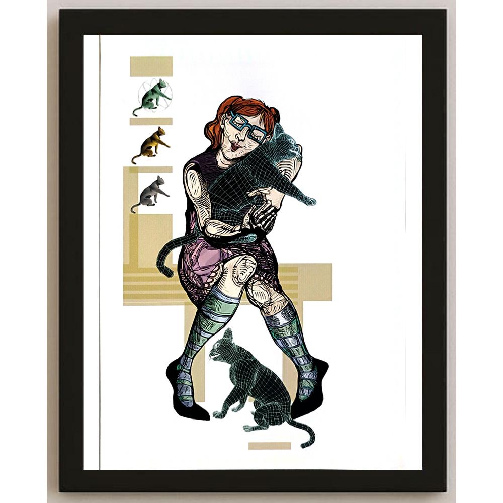 Muriel Frega 21x15cm Orijinal Karikatür BOD05435